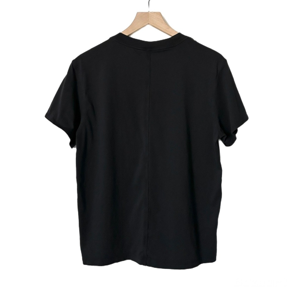 Lululemon Seawheeze Black Graphic T-Shirt Cotton Run As Many Flow As One Size 6 - Picture 2 of 4